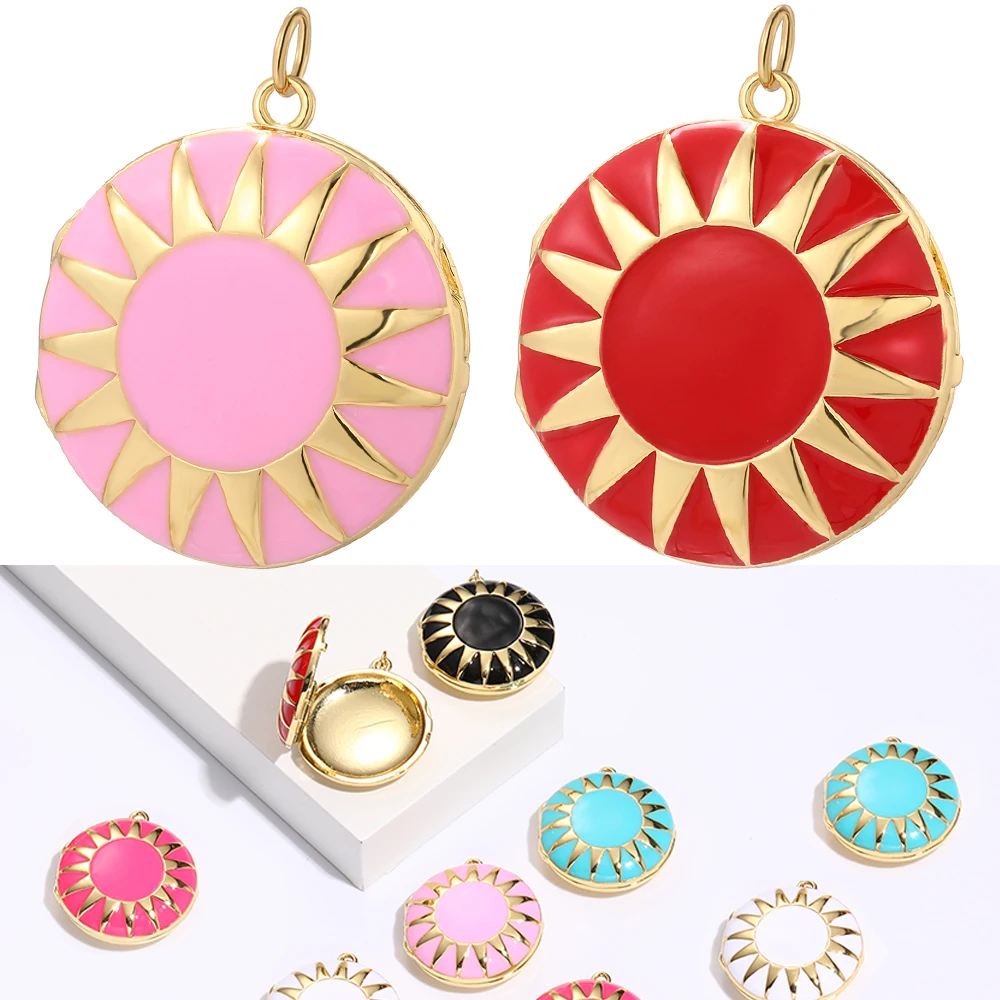 Sun Photo Frame Locket Pendant Necklace Charm for Jewelry Making Supplies Enamel Moon Star Gold Color Plated Charm Diy Necklace
Sun Photo Frame Locket Pendant Necklace Charm for Jewelry Making Supplies Enamel Moon Star Gold Color Plated Charm Diy Necklace