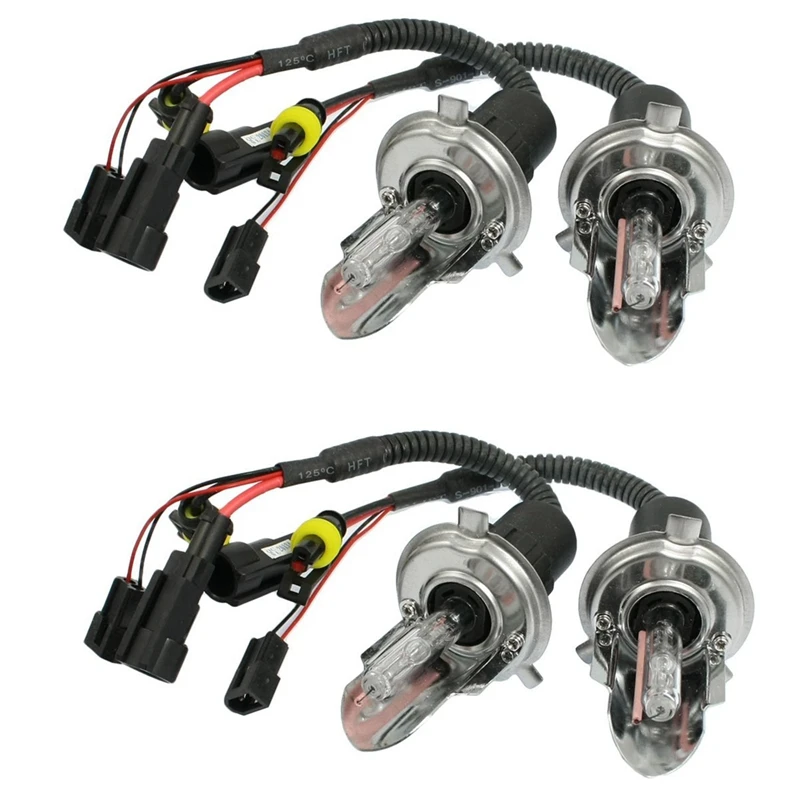 4 Pcs 35W DC 12V 12000K H4 HID Xenon Hi/Lo Beam Front Lights Bulbs Harness
4 Pcs 35W DC 12V 12000K H4 HID Xenon Hi/Lo Beam Front Lights Bulbs Harness
