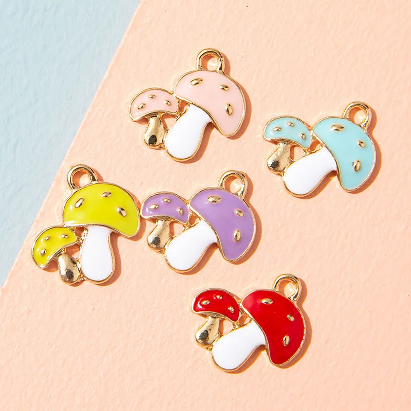 10Pcs Gold Plated Enamel Double Mushroom Charm Pendant for Jewelry Making Bracelet Necklace Earrings DIY Handmade Craft
10Pcs Gold Plated Enamel Double Mushroom Charm Pendant for Jewelry Making Bracelet Necklace Earrings DIY Handmade Craft