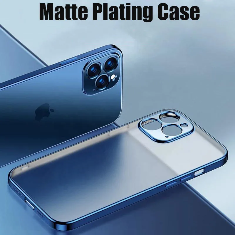 Luxury Plating Square Frame Soft Silicone Case for iPhone 11 12 Pro Max 12 Mini XR X XS MAX 7 8 Plus Transparent Cover 13 pro 
Luxury Plating Square Frame Soft Silicone Case for iPhone 11 12 Pro Max 12 Mini XR X XS MAX 7 8 Plus Transparent Cover 13 pro