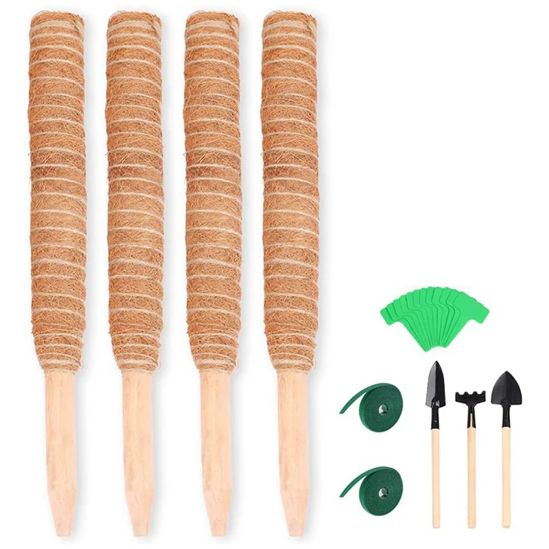 Plant Supports Totem Moss Pole For Potted Plants - 4Pcs 16 Inches Plant Moss Stick Climbing Plant Coco Coir Poles 
Plant Supports Totem Moss Pole For Potted Plants - 4Pcs 16 Inches Plant Moss Stick Climbing Plant Coco Coir Poles