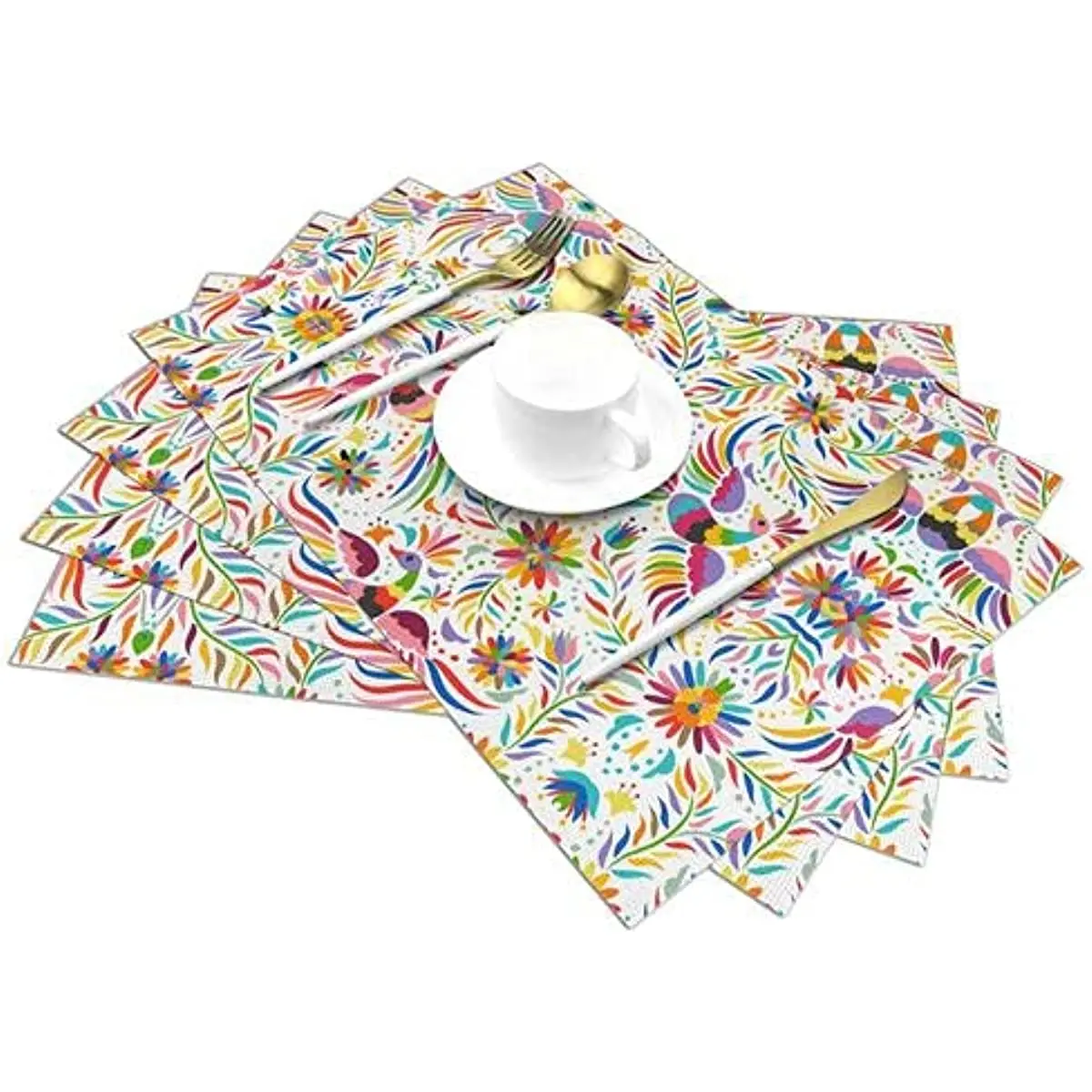 Mexican Placemats for Dining Table Colorful Flower Placemats Watercolor Vintage Bohemian Placemats
Mexican Placemats for Dining Table Colorful Flower Placemats Watercolor Vintage Bohemian Placemats