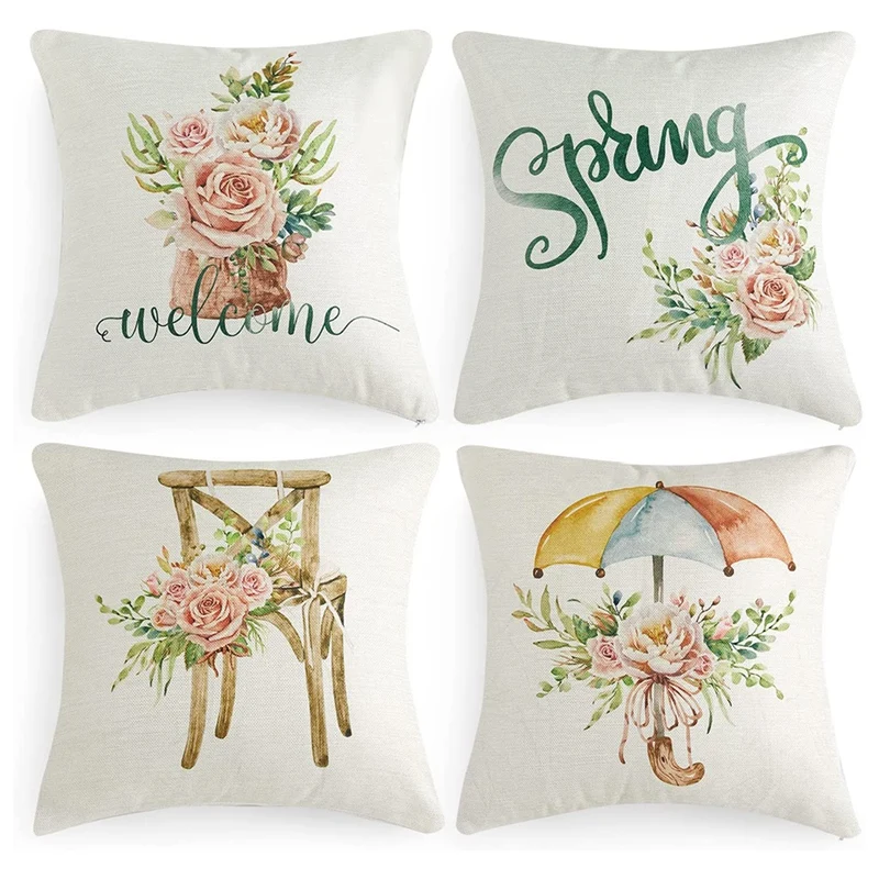 Spring Pillow Covers 18X18 Set Of 4 Spring Decorations Pillow Cases Farmhouse Throw Pillows For Home Couch Decor
Spring Pillow Covers 18X18 Set Of 4 Spring Decorations Pillow Cases Farmhouse Throw Pillows For Home Couch Decor