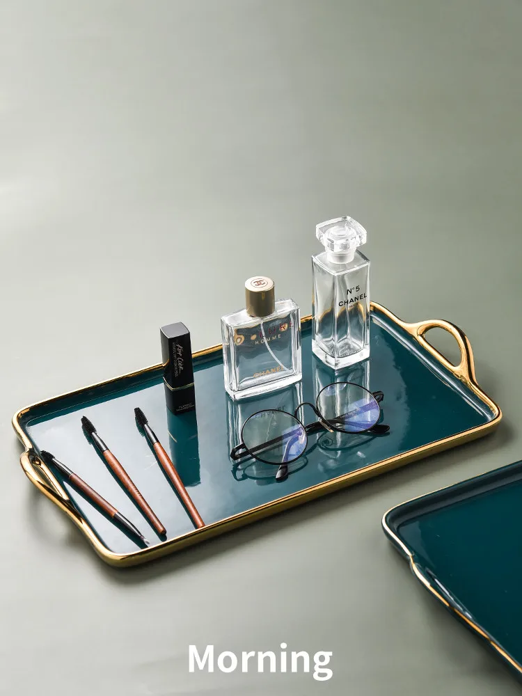 Nordic Ceramic Cosmetic Storage Tray Makeup Organizer Tray Kitchen Fruit Dessert Plate Jewelry Display Desktop Bathroom Storage
Nordic Ceramic Cosmetic Storage Tray Makeup Organizer Tray Kitchen Fruit Dessert Plate Jewelry Display Desktop Bathroom Storage