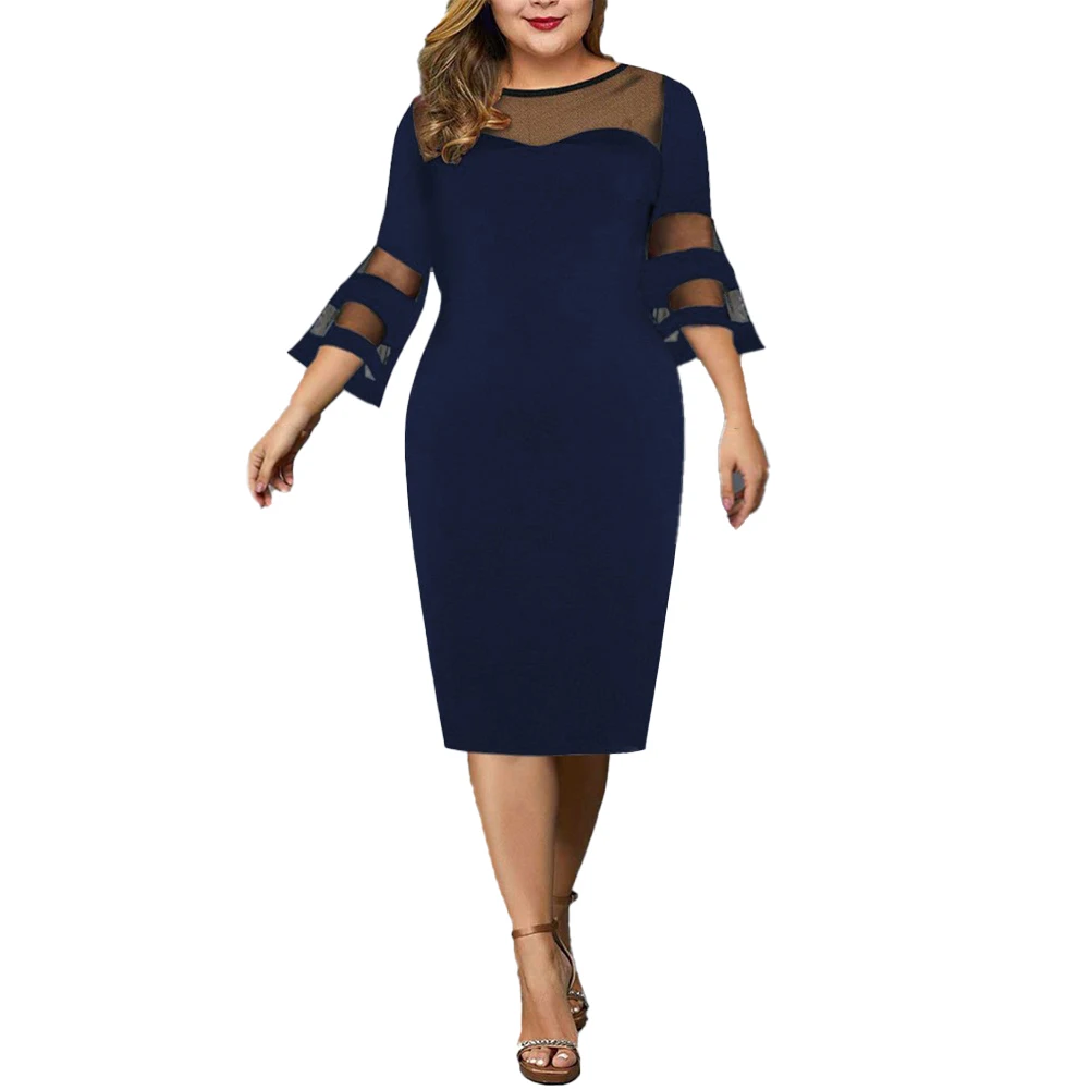 New Style XL~5XL Plus Size Womens Mesh Midi Dress Ladies Cocktail Club Evening Party Dress Upright And Elegant
New Style XL~5XL Plus Size Womens Mesh Midi Dress Ladies Cocktail Club Evening Party Dress Upright And Elegant