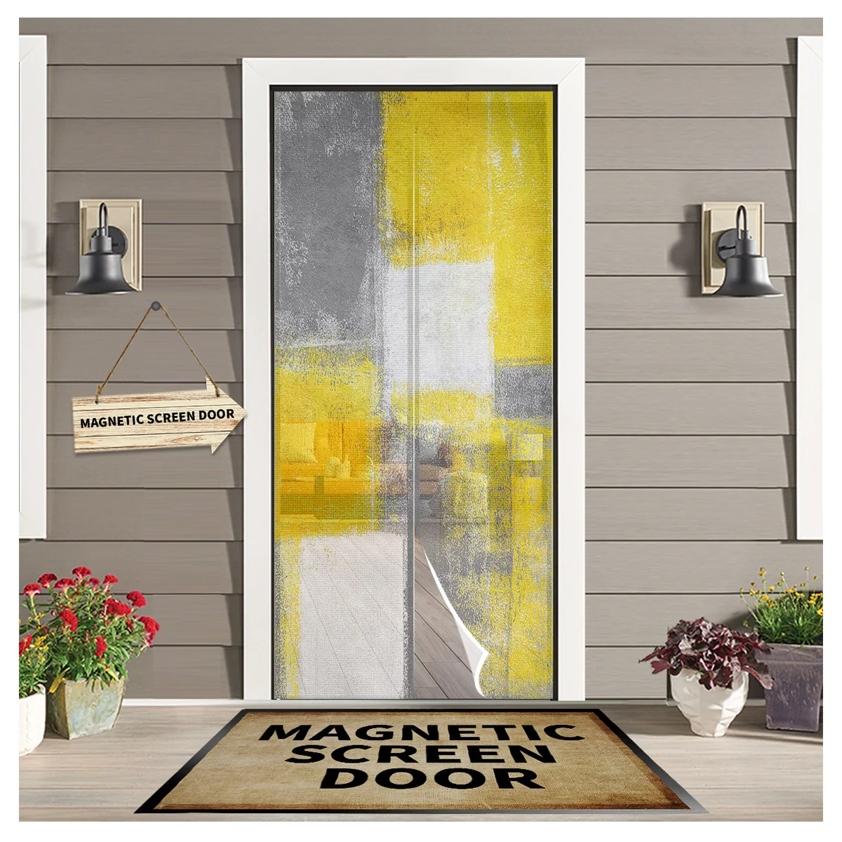 Oil Painting Abstract Geometric Yellow Magnetic Door Curtain Mosquito Net Magnetic Curtain Fly Insect Screen Mesh Curtain
Oil Painting Abstract Geometric Yellow Magnetic Door Curtain Mosquito Net Magnetic Curtain Fly Insect Screen Mesh Curtain