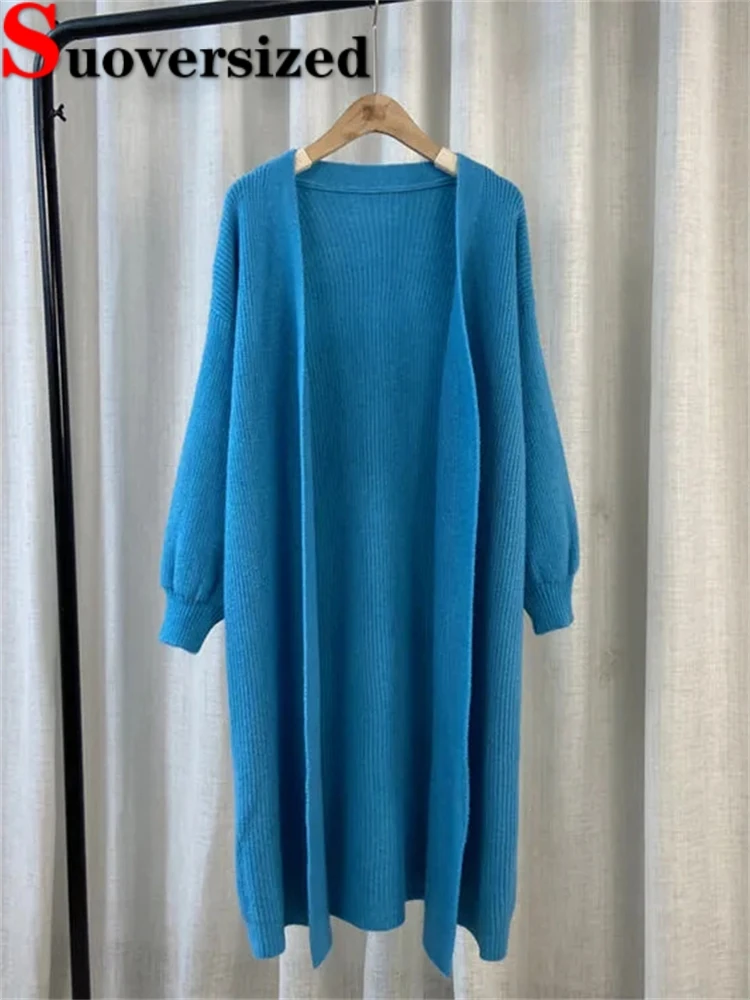 Loose Mid-length Knitted Cardigan Elegant Long Sleeve Tops Koraen Fashion Knitwears Gilet Casual Women Spring Fall Sweater
Loose Mid-length Knitted Cardigan Elegant Long Sleeve Tops Koraen Fashion Knitwears Gilet Casual Women Spring Fall Sweater