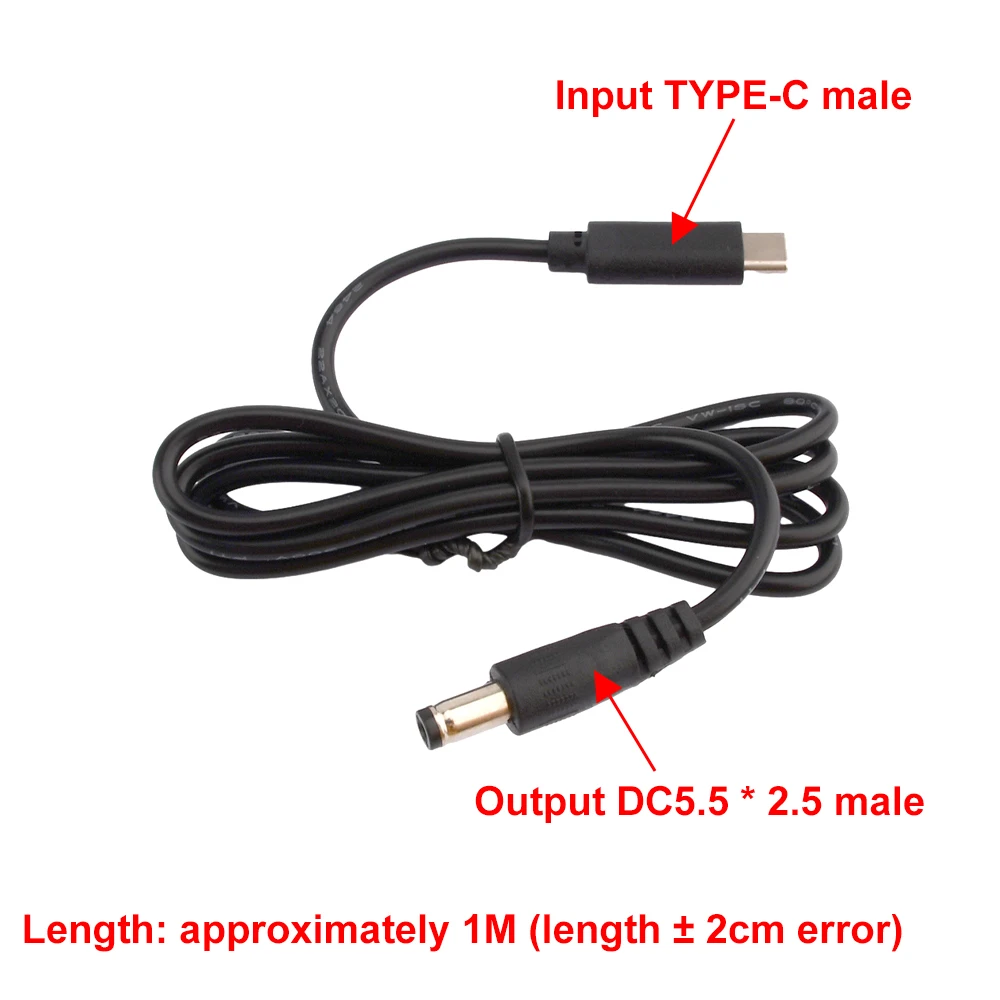 Кабель-удлинитель Type-C с разъемом постоянного тока 5, 5X2.5 мм 1 м PD/QC 3,0/2,0 FCP/AFC
Кабель-удлинитель Type-C с разъемом постоянного тока 5, 5X2.5 мм 1 м PD/QC 3,0/2,0 FCP/AFC