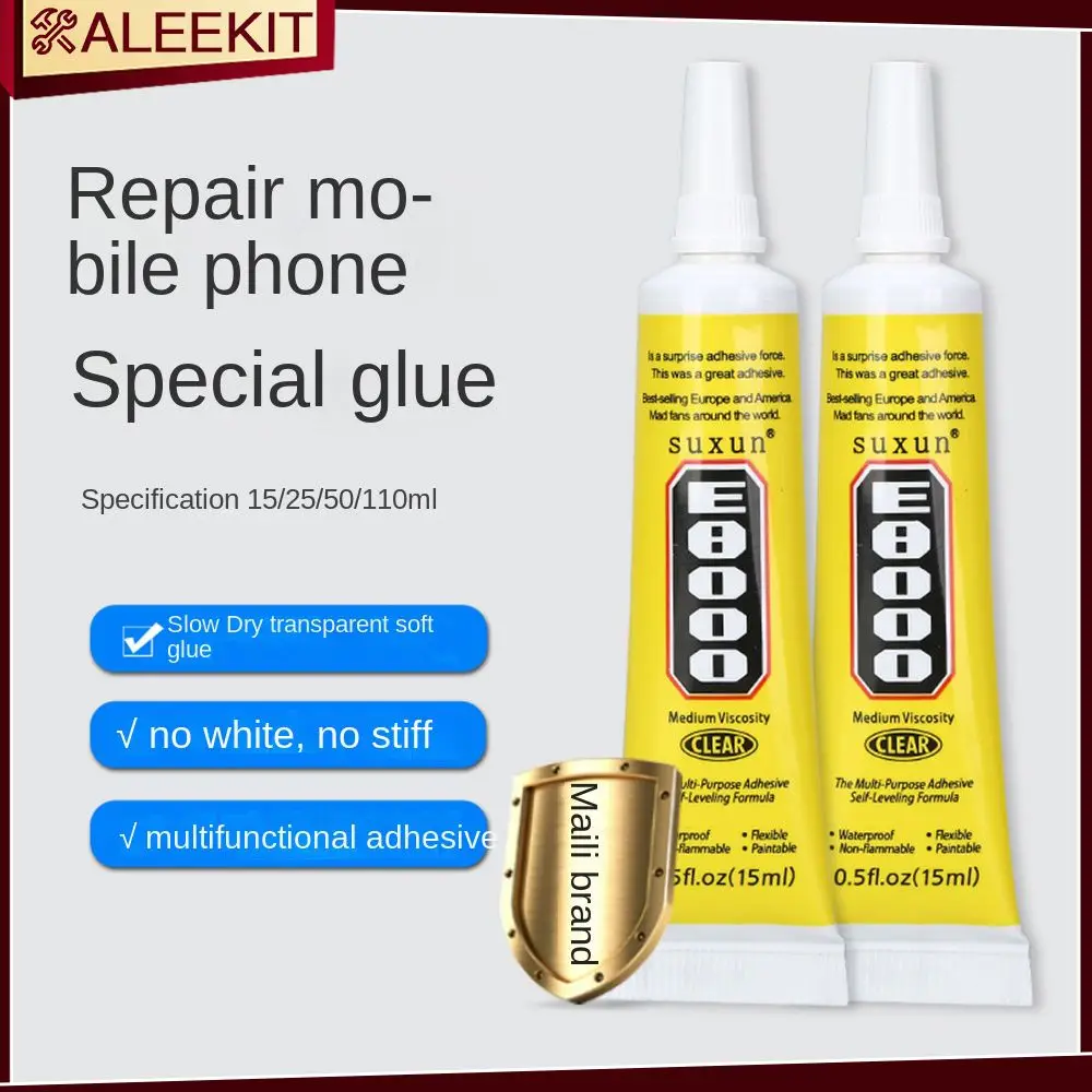 Safety E8000 Glue 110ml/50ml/25ml/15ml Waterproof Diy Plastic Metal Adhesive Glue Strong Hardware Mobile Phone Jewelry Adhesive
Safety E8000 Glue 110ml/50ml/25ml/15ml Waterproof Diy Plastic Metal Adhesive Glue Strong Hardware Mobile Phone Jewelry Adhesive