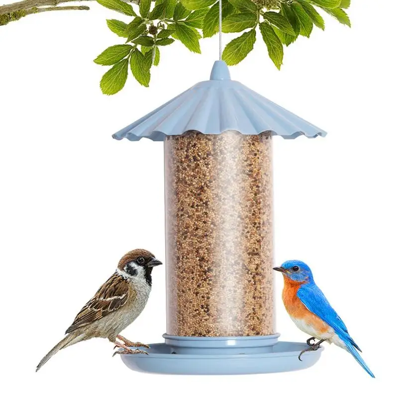 

Bird Feeders For Outside Hanging Pet Food Dispenser Hummingbird Feeder Multiple Holes Automatic Foot Feeding Tool For Flying Pet