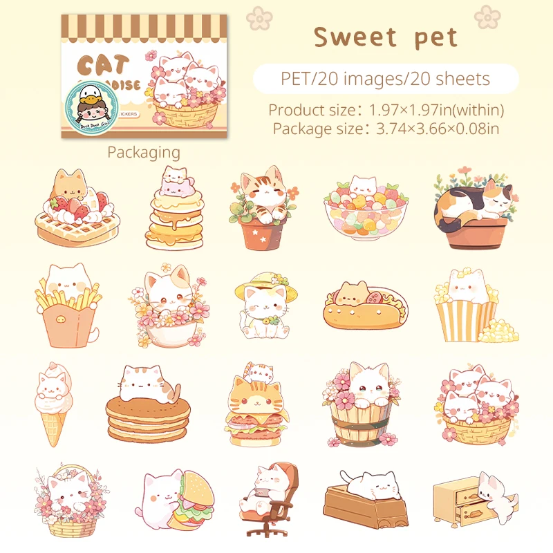 Стикеры Cat Paradise Series Kawaii Cake Cat
Стикеры Cat Paradise Series Kawaii Cake Cat