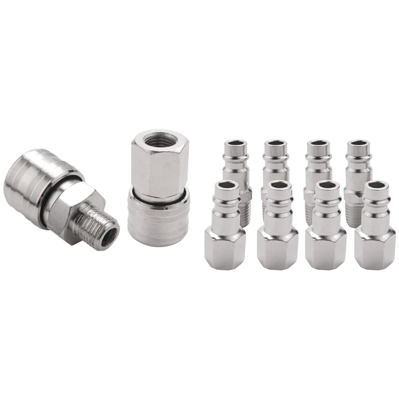 10 Pcs Euro Hose Fitting Male Female Quick Release Air Line Hose Couplings Fitting 1/4 Inch BSP Connector
10 Pcs Euro Hose Fitting Male Female Quick Release Air Line Hose Couplings Fitting 1/4 Inch BSP Connector