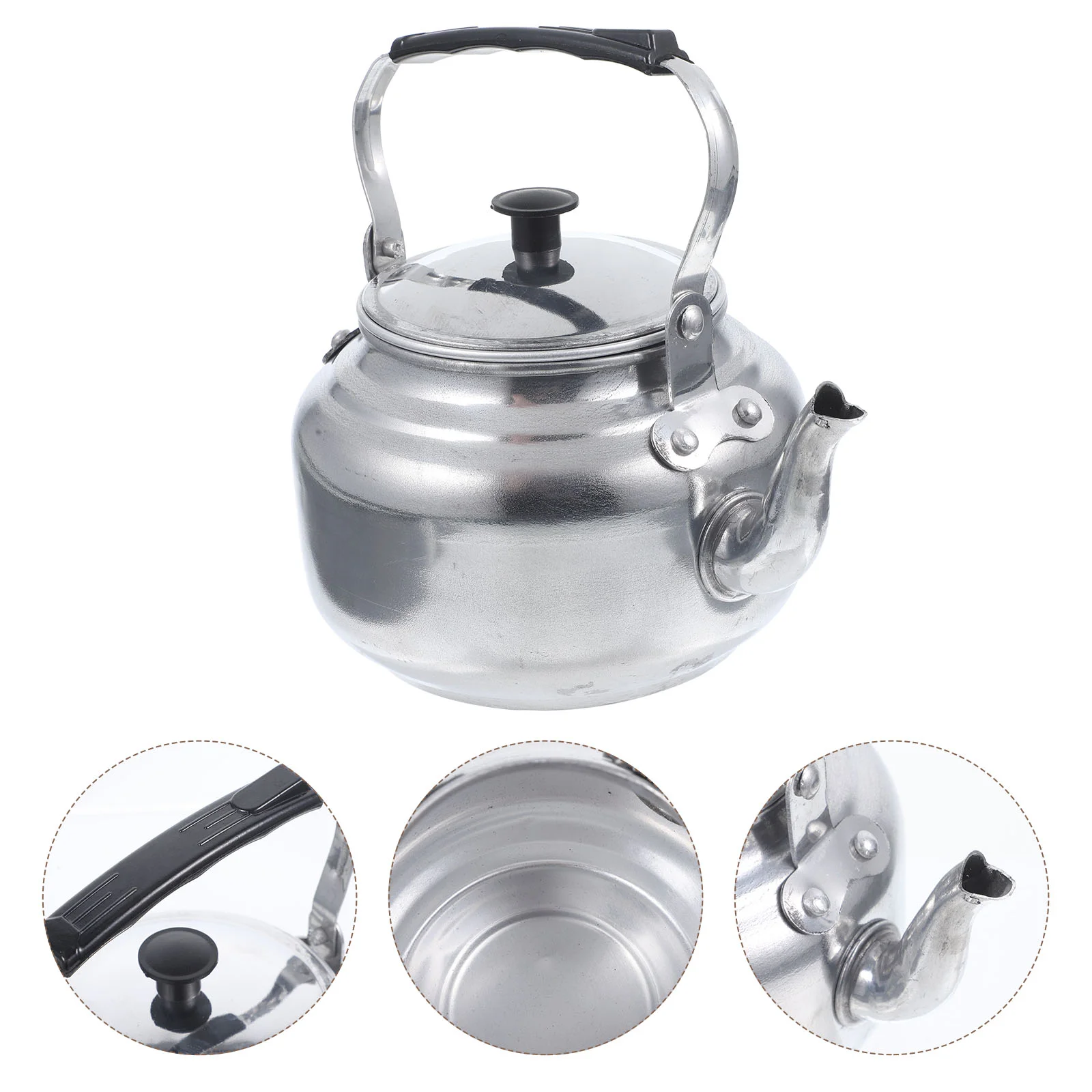 

Металлический чайник, мини портативный подогреватель, кухонный чайник для кофе, домашний износостойкий чайник из алюминиевого сплава для ежедневного использования