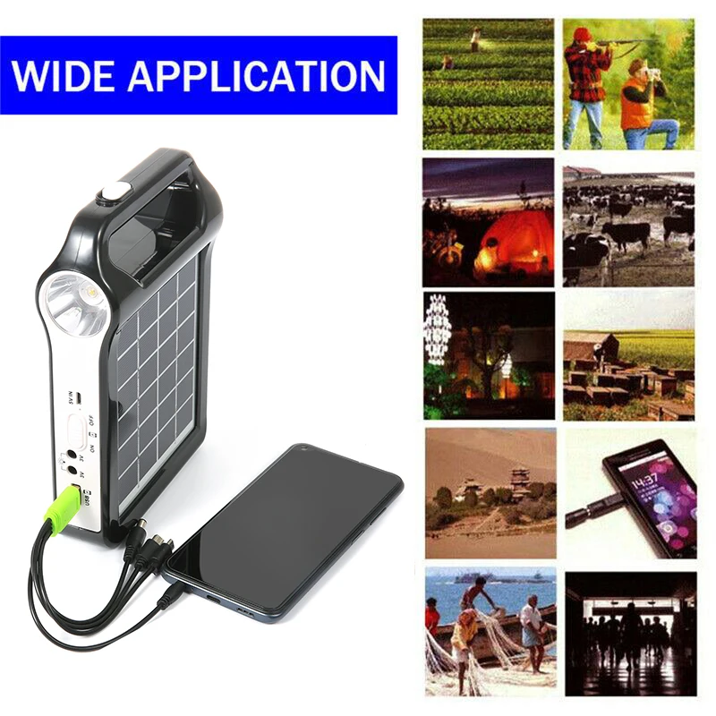 Portable 6V Rechargeable Solar Panel Power Storage Generator System USB Charger With Lamp Lighting Home Solar Energy System Kit
Portable 6V Rechargeable Solar Panel Power Storage Generator System USB Charger With Lamp Lighting Home Solar Energy System Kit