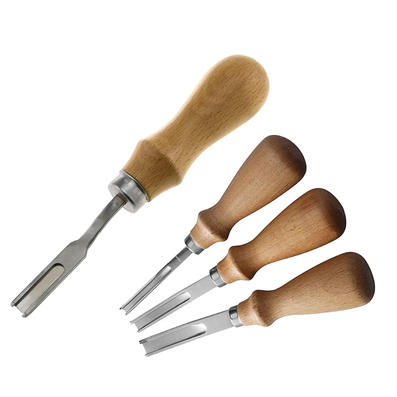 4 Pcs Leather Edge Beveler Skiving Beveling Knife DIY Cutting Craft Tool with Wood Handle A4mm A6mm A8mm & French Style
4 Pcs Leather Edge Beveler Skiving Beveling Knife DIY Cutting Craft Tool with Wood Handle A4mm A6mm A8mm & French Style