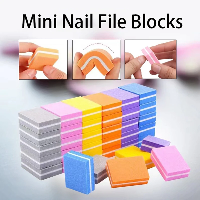 10/25/50pcs Double-sided Mini Nail File Blocks Colorful Sponge Files Nail Polish Sanding Buffer Strips Polishing Manicure Tools
10/25/50pcs Double-sided Mini Nail File Blocks Colorful Sponge Files Nail Polish Sanding Buffer Strips Polishing Manicure Tools