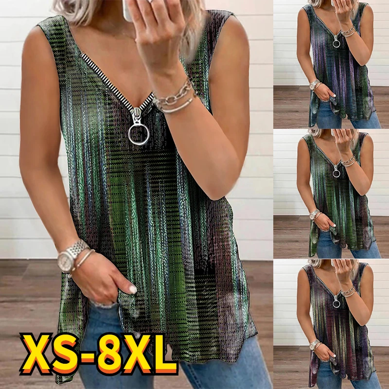 Women's Plus Size tank tops 2022 New Love Printing vest Sexy V-neck Zipper sleeveless T-shirt Casual Loose Pullover Tops
Women's Plus Size tank tops 2022 New Love Printing vest Sexy V-neck Zipper sleeveless T-shirt Casual Loose Pullover Tops