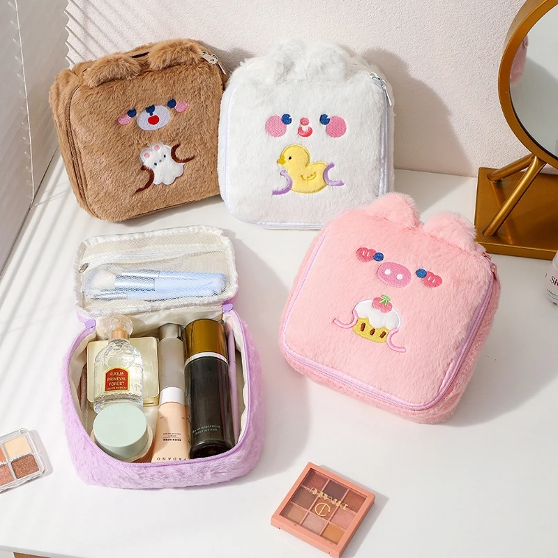 Cartoon Cute Plush Square Makeup Bag Ladies Portable Cosmetic Storage Bag Make Up Case Travel Large Capacity Toiletry Organizer
Cartoon Cute Plush Square Makeup Bag Ladies Portable Cosmetic Storage Bag Make Up Case Travel Large Capacity Toiletry Organizer