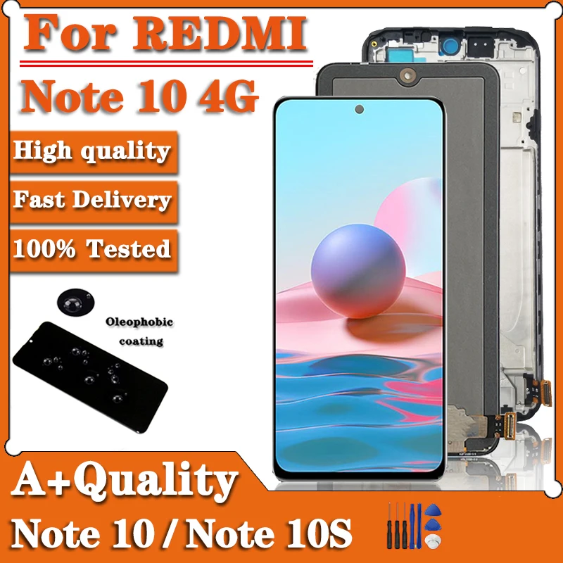 ЖК-дисплей с рамкой M2101K7AG для Xiaomi Redmi Note 10 4G, сенсорная панель с дигитайзером для экрана Redmi Note 10S, дисплей M2101K7A, 6,43 АА +
ЖК-дисплей с рамкой M2101K7AG для Xiaomi Redmi Note 10 4G, сенсорная панель с дигитайзером для экрана Redmi Note 10S, дисплей M2101K7A, 6,43 АА +