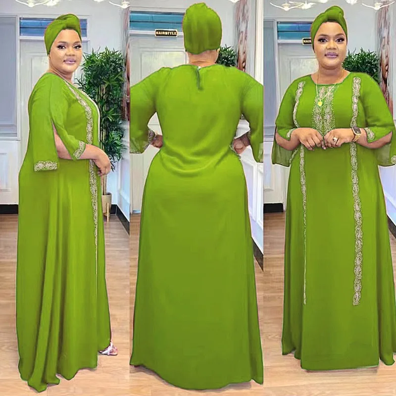 2023 African Dresses for Women Autumn African Long Sleeve O-neck Green Pink White Long Robes Muslim Abaya African Clothes
2023 African Dresses for Women Autumn African Long Sleeve O-neck Green Pink White Long Robes Muslim Abaya African Clothes