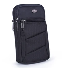 Nylon Unisex Cell Mobile Phone Case Cigarette Bag Fanny Belt Waist Pack Hook Fashion Light High Quality Male Small Shoulder Bags