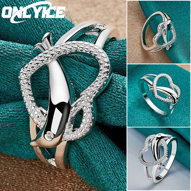 Charm 925 Sterling Silver Cute Love Heart Dolphin Ring For Woman Size 7/8/9/10 Christmas Gifts Fashion Party Wedding Jewelry
Charm 925 Sterling Silver Cute Love Heart Dolphin Ring For Woman Size 7/8/9/10 Christmas Gifts Fashion Party Wedding Jewelry