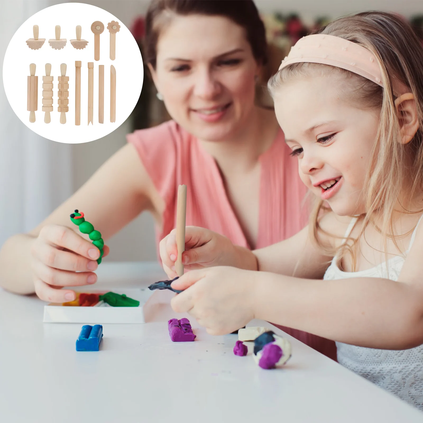 1 Set Wooden Pottery Clay Molding Tool Plasticine Shaping DIY Tools for Children
1 Set Wooden Pottery Clay Molding Tool Plasticine Shaping DIY Tools for Children