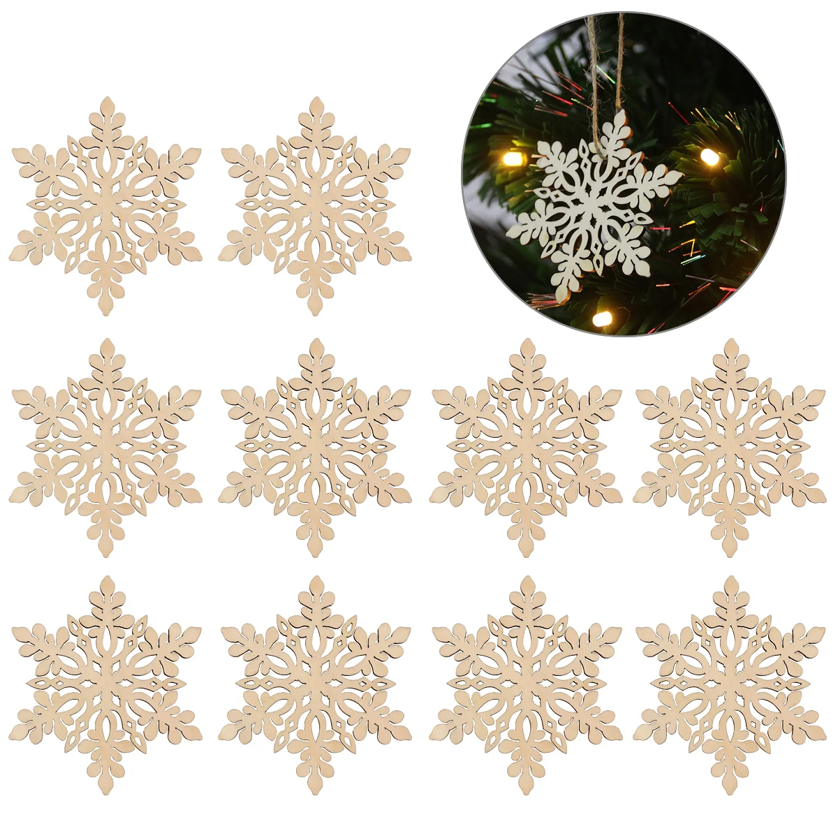 10pcs Hexagonal Snowflake Hanging Ornament Decoration Pendants with String (Color)
10pcs Hexagonal Snowflake Hanging Ornament Decoration Pendants with String (Color)