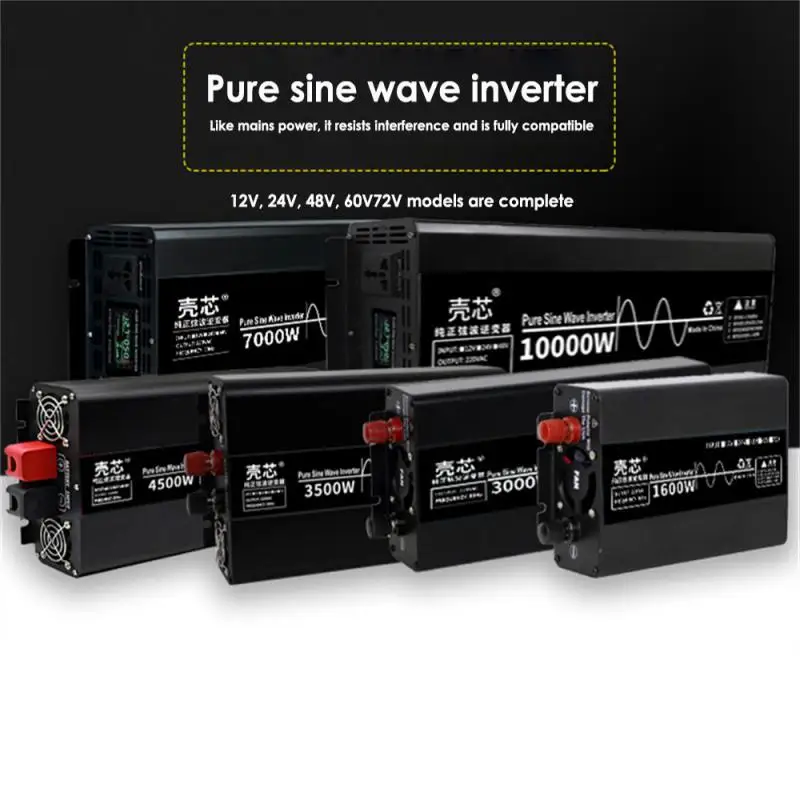 Pure Sine Wave Inverter 12v/24v 5000W 8000W Portable Power Bank Converter Solar Inverter 220v Solar Car Converter
Pure Sine Wave Inverter 12v/24v 5000W 8000W Portable Power Bank Converter Solar Inverter 220v Solar Car Converter