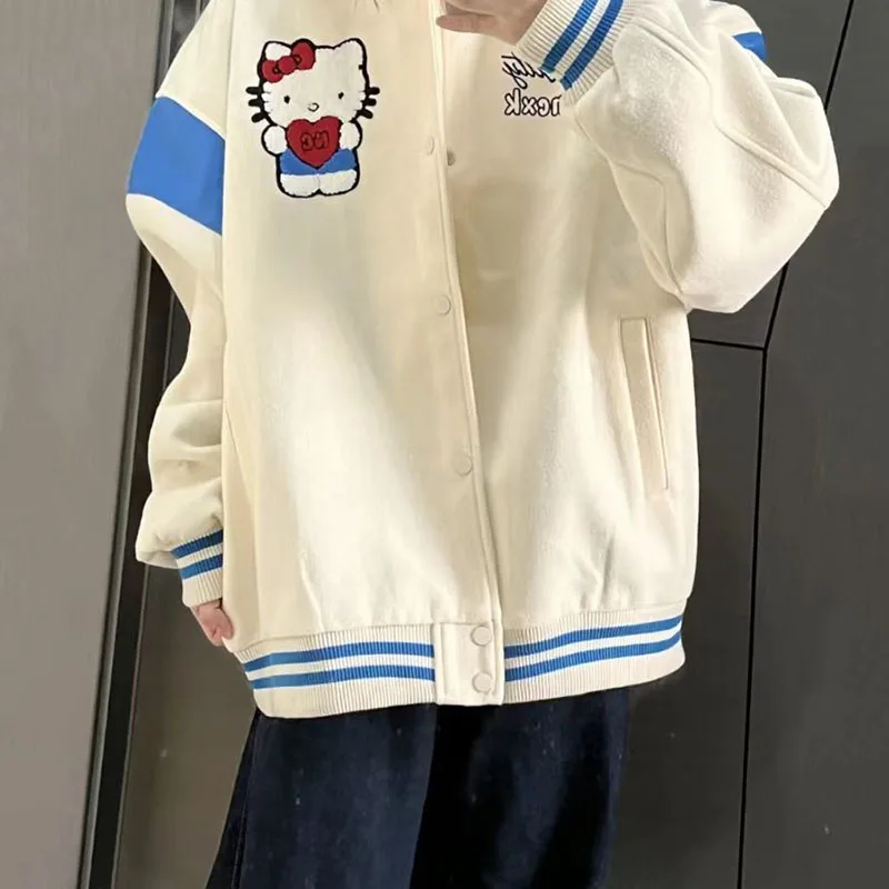 Sanrio Hello Kittys New Women's Fashion Jacket Spring and Autumn Loose Cartoon Kawaii Embroidery Coat Y2K Top Women's Christmas
Sanrio Hello Kittys New Women's Fashion Jacket Spring and Autumn Loose Cartoon Kawaii Embroidery Coat Y2K Top Women's Christmas
