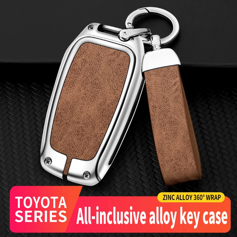Zinc Alloy+Leather Car Key Case Cover Shell For Toyota RAV4 Corolla Hilux Fortuner Land Cruiser 200 Camry Remote Shell Holder
Zinc Alloy+Leather Car Key Case Cover Shell For Toyota RAV4 Corolla Hilux Fortuner Land Cruiser 200 Camry Remote Shell Holder