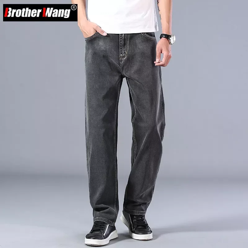 2022NEW Spring and Summer New Men's Gray Thin Jeans Advanced Stretch Loose Straight Denim Trousers Male Plus Size 40 42 44 B 
2022NEW Spring and Summer New Men's Gray Thin Jeans Advanced Stretch Loose Straight Denim Trousers Male Plus Size 40 42 44 B