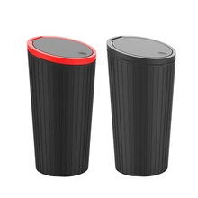 Car Trash Can with Lid 850ML Cup Holder Trash Bin Storage Box Waterproof Odorless Mini Garbage Can for Car Home Office Desktop