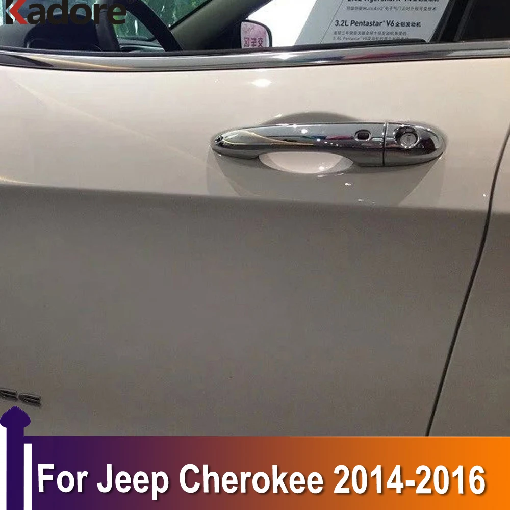 Накладка на боковую дверную ручку для Jeep Cherokee 2014, 2015, 2016, хромированная Автомобильная наклейка, внешние аксессуары, Стайлинг
Накладка на боковую дверную ручку для Jeep Cherokee 2014, 2015, 2016, хромированная Автомобильная наклейка, внешние аксессуары, Стайлинг