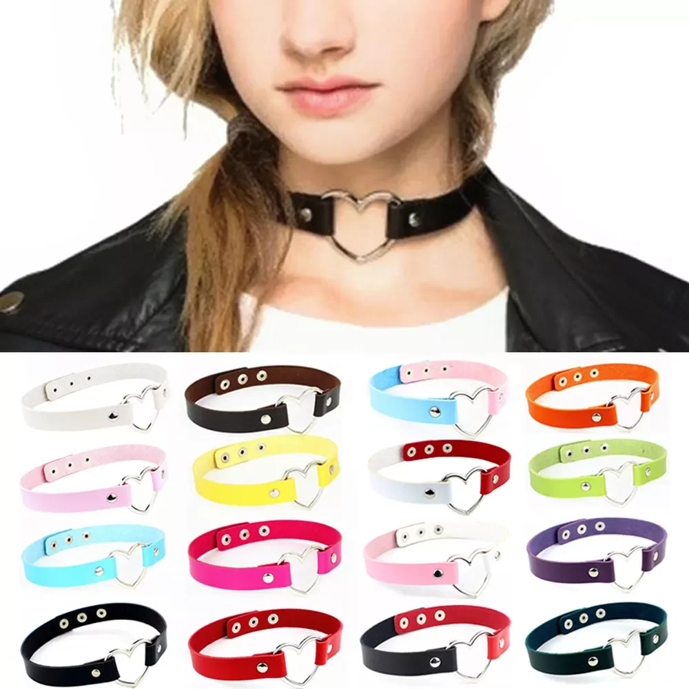 Fashion Choker Women Necklaces Punk Gothic PU Leather Chain Heart Buckle Collar Necklace Party Jewelry Decoration Choker Collar
Fashion Choker Women Necklaces Punk Gothic PU Leather Chain Heart Buckle Collar Necklace Party Jewelry Decoration Choker Collar