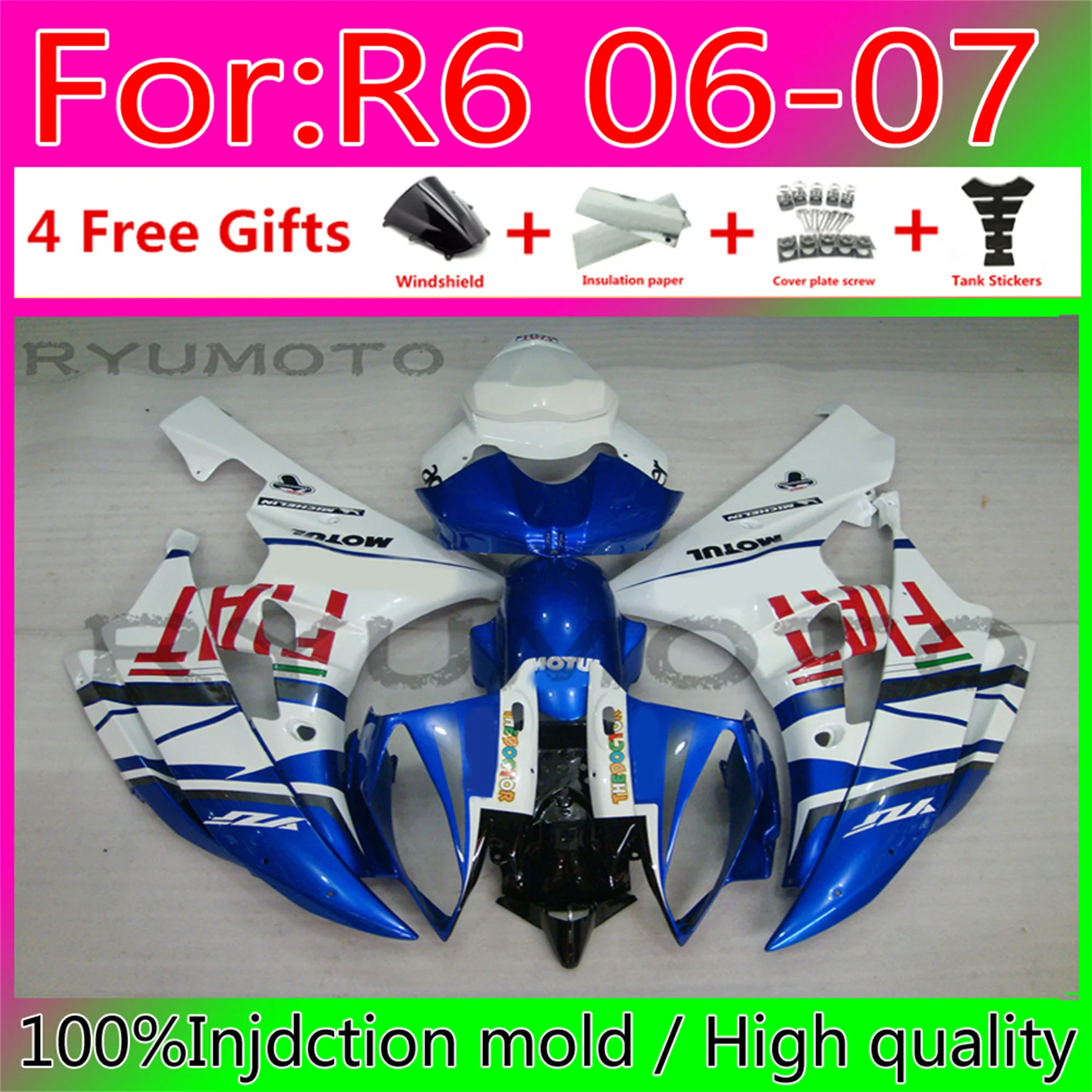 Новая литьевая форма YZF R6 06, Обтекатели для мотоциклов, кузов, комплекты YZF600 R6 07 Abs для YAMAHA YZFR6 2006 - 2007
Новая литьевая форма YZF R6 06, Обтекатели для мотоциклов, кузов, комплекты YZF600 R6 07 Abs для YAMAHA YZFR6 2006 - 2007