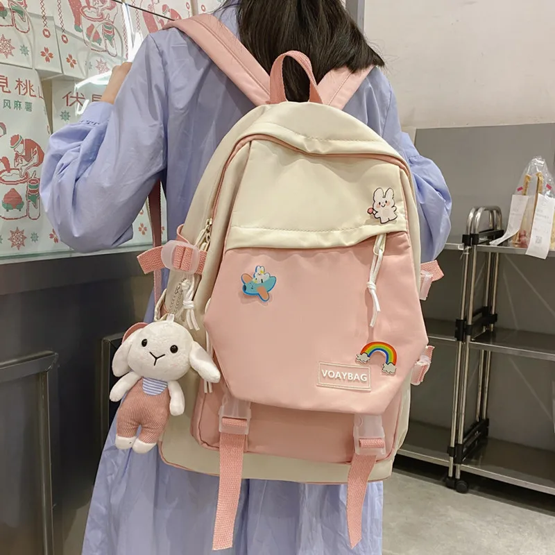 Backpack with Bunny Pendent Kawaii Accessories Pins Cute Aesthetic School Bag for Girls Teens
Backpack with Bunny Pendent Kawaii Accessories Pins Cute Aesthetic School Bag for Girls Teens
