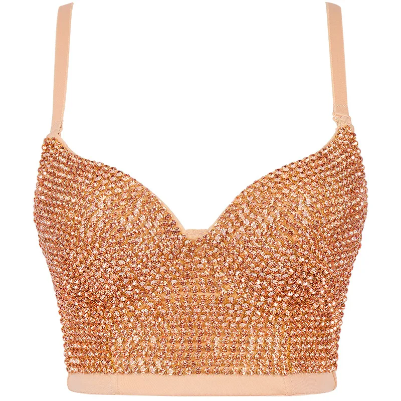 Colored Beaded Slings Outside Wearing Rhinestones Crop Tops Back Shaping Push Up Corset Stage Tube Bustier Girl Female Camisole
Colored Beaded Slings Outside Wearing Rhinestones Crop Tops Back Shaping Push Up Corset Stage Tube Bustier Girl Female Camisole