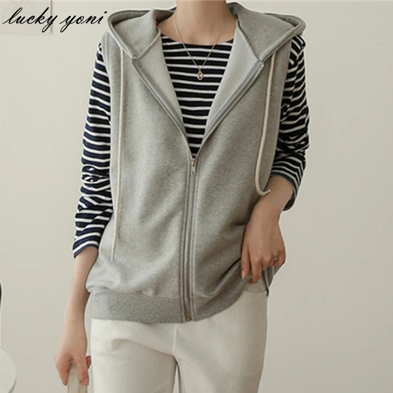 Yoni Korean Zip Up Sweatshirts Vests Women Spring Casual Solid Sleeveless Waistcoat Female Fashion All-match Hoodies Vest Ladies
Yoni Korean Zip Up Sweatshirts Vests Women Spring Casual Solid Sleeveless Waistcoat Female Fashion All-match Hoodies Vest Ladies