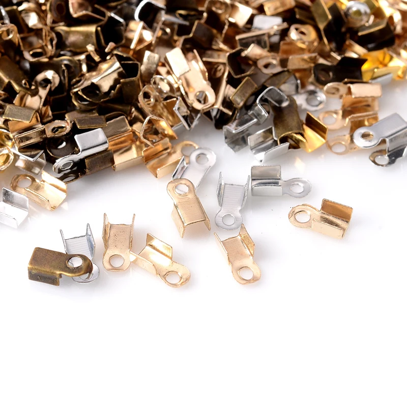 500Pcs/lot Cove Clasps Cord End Caps Metal String Ribbon Leather Clip Tip Fold Crimp Connectors Bead for Jewelry Making Supplies
500Pcs/lot Cove Clasps Cord End Caps Metal String Ribbon Leather Clip Tip Fold Crimp Connectors Bead for Jewelry Making Supplies