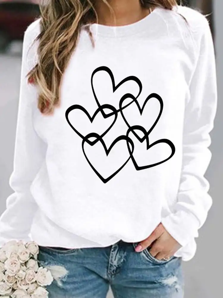 Women Love Heart Sweet Pullovers Clothing Ladies Spring Autumn Winter Hoodies Female Casual Fashion Graphic Sweatshirts
Women Love Heart Sweet Pullovers Clothing Ladies Spring Autumn Winter Hoodies Female Casual Fashion Graphic Sweatshirts