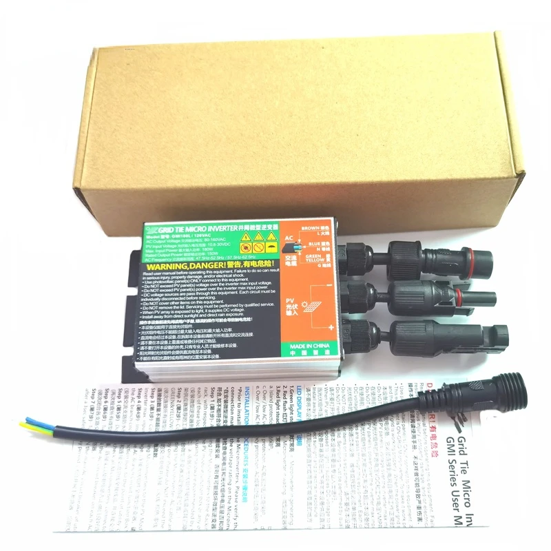 Newest!!! 120W 150W 180W MPPT Solar Grid Tie Inverter AC110V-230V 50HZ/60HZ Solar Panel Voltage Vmp16-21V; Voc20-24V
Newest!!! 120W 150W 180W MPPT Solar Grid Tie Inverter AC110V-230V 50HZ/60HZ Solar Panel Voltage Vmp16-21V; Voc20-24V