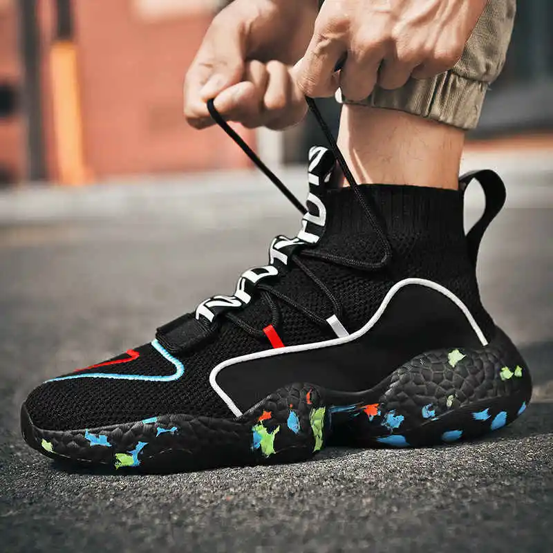 High Top Men's Sports Shoes Big Size Men Sneakers Slip-on Sport Shoe Men Brands Mesh Running Tennis Man Thick Bottom Trainers V3 
High Top Men's Sports Shoes Big Size Men Sneakers Slip-on Sport Shoe Men Brands Mesh Running Tennis Man Thick Bottom Trainers V3