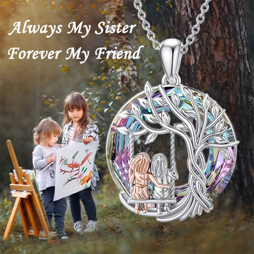 Fashion Friendship Round Sisters Crystal Pendant Amethyst Necklace for Women Valentines Day Anniversary Gift Birthday Jewelry
Fashion Friendship Round Sisters Crystal Pendant Amethyst Necklace for Women Valentines Day Anniversary Gift Birthday Jewelry