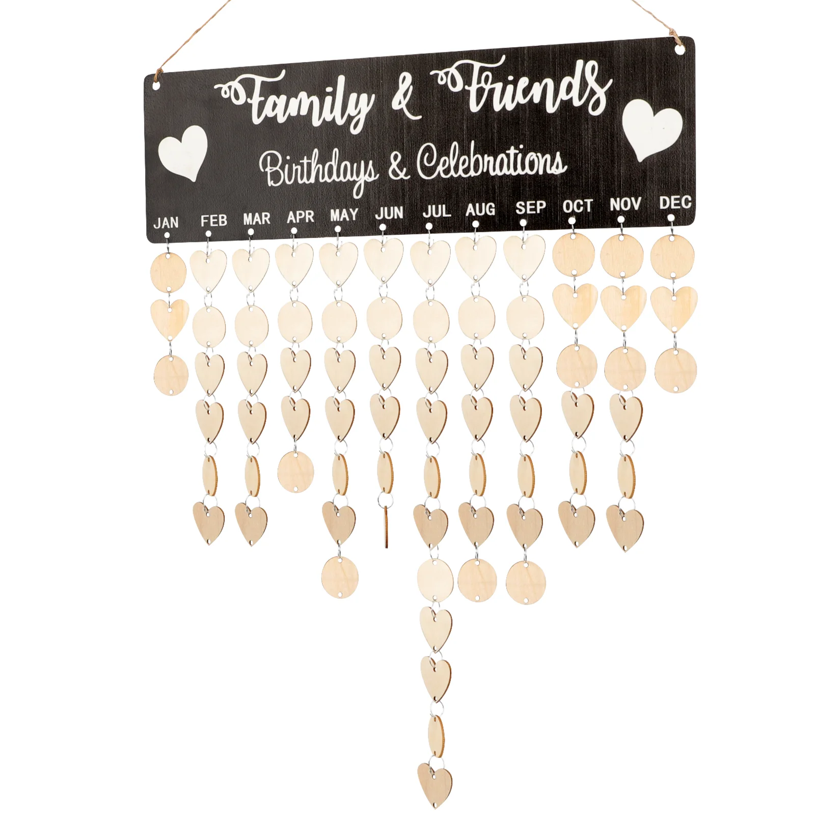 Birthday Calendar Hanging Family Wooden Wall Board Sign Plaque Advent Reminder Tags Wood Diy Day Christmas Friends Celebrations
Birthday Calendar Hanging Family Wooden Wall Board Sign Plaque Advent Reminder Tags Wood Diy Day Christmas Friends Celebrations