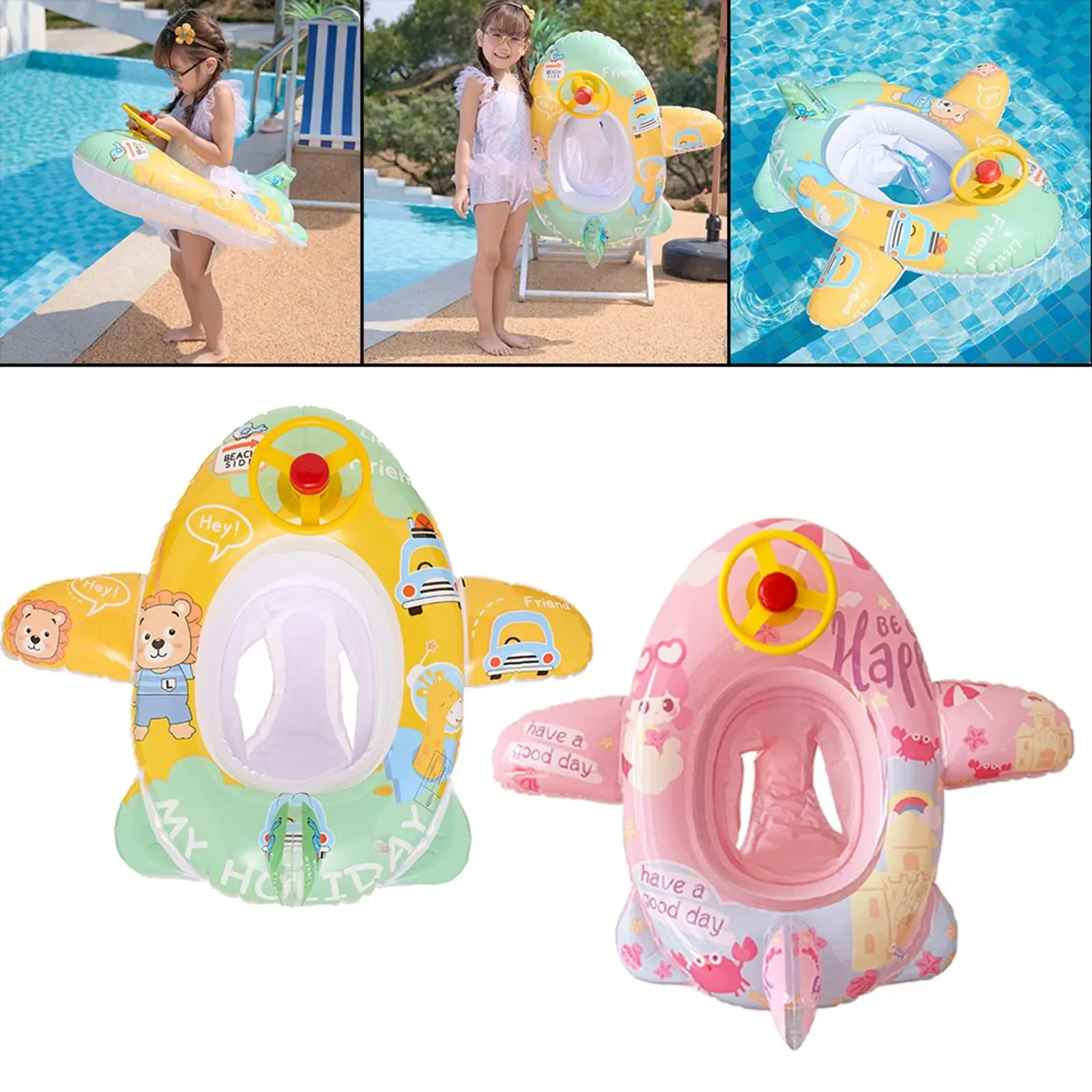 PVC Summer Swim Ring Seat Swim Float with Safety Seat Cute Inflatable Pool Float Air Bed Swimming Pool Bathing Accs for Kids
PVC Summer Swim Ring Seat Swim Float with Safety Seat Cute Inflatable Pool Float Air Bed Swimming Pool Bathing Accs for Kids