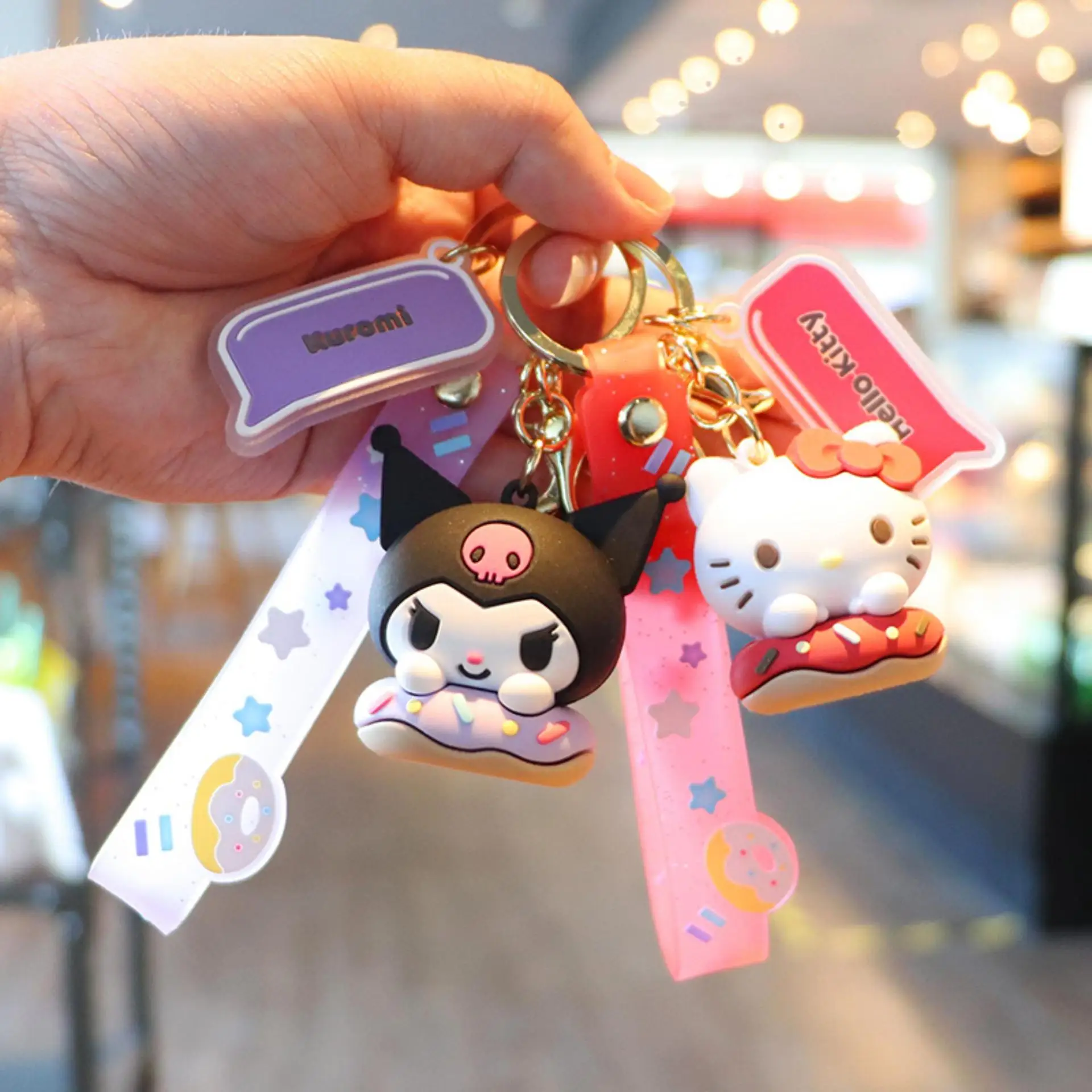 Kawaii Lovely Sanrio Key Chain Hellokitty Mymelody Cinnamorroll Cartoon Animation Doughnut Key Chain Backpack Pendant Trinkets
Kawaii Lovely Sanrio Key Chain Hellokitty Mymelody Cinnamorroll Cartoon Animation Doughnut Key Chain Backpack Pendant Trinkets