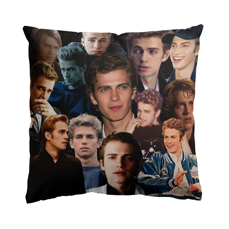 

Aertemisi 18'' x 18'' Hayden Christensen Photo Collage Square Throw Pillow Cushion Covers Cases Pillowcases 45cm x 45cm