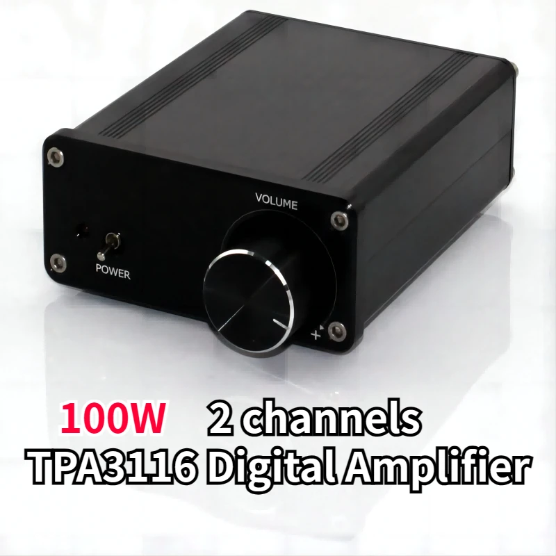 

50W *2 Power Sound Amplifier 2 Channel TPA3116 Class D Amplify Hifi Digital Audio Amplifier for Home karaoke Theater DC18V-24V
