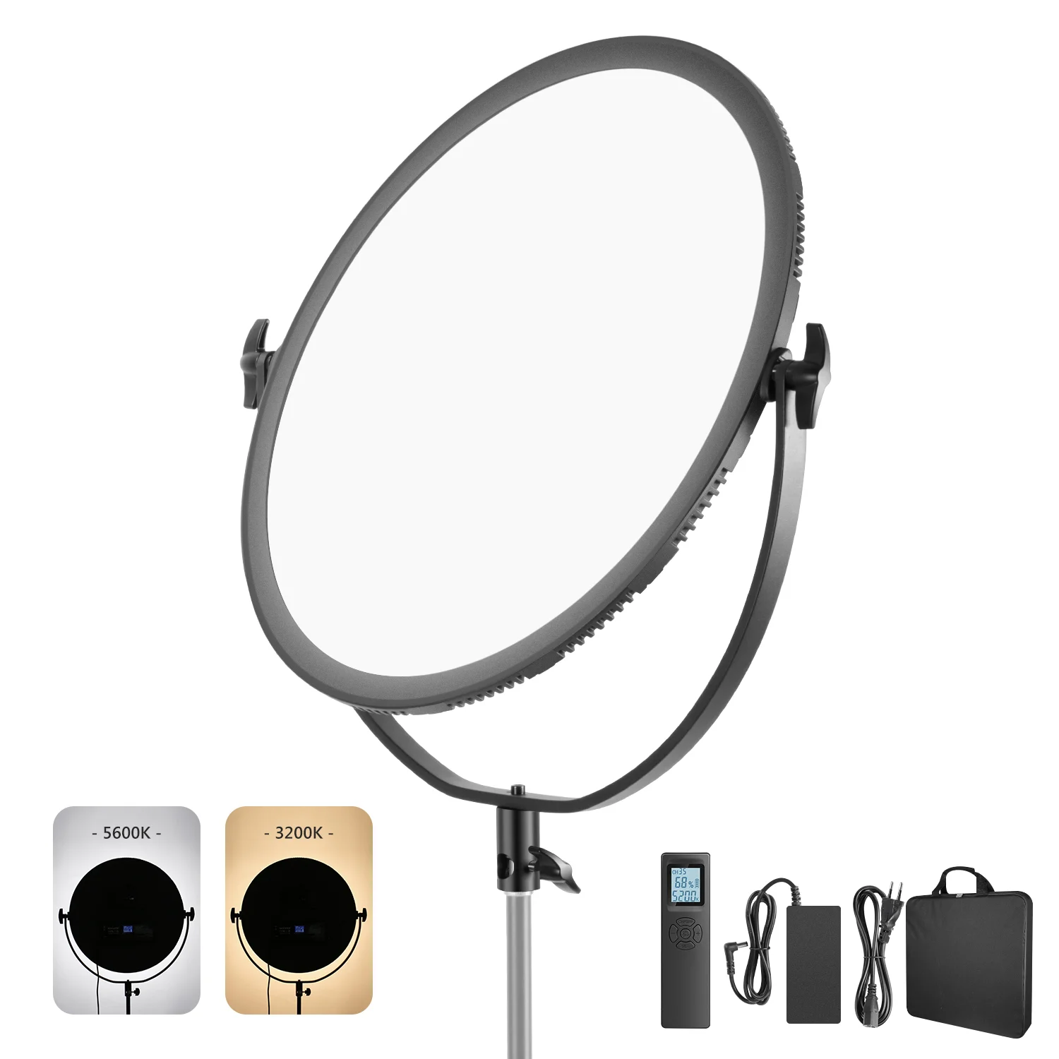 Neewer LED Bi-Color Studio Round Lighting, Ultra Thin Studio Edge Flapjack Light, 18-Inch 70W Dimmable Portrait Light
Neewer LED Bi-Color Studio Round Lighting, Ultra Thin Studio Edge Flapjack Light, 18-Inch 70W Dimmable Portrait Light